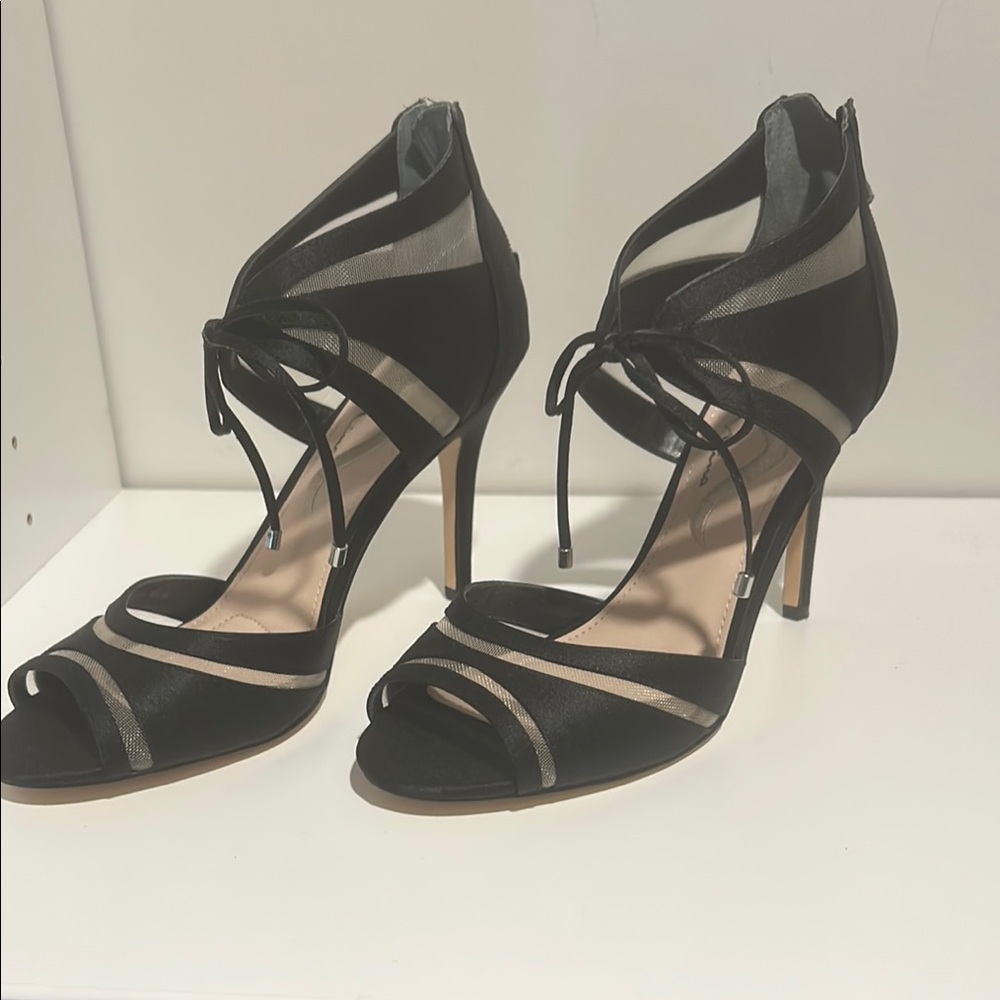 Elegant Black and Gray Women's Heels